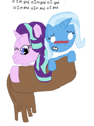 Size: 1280x1707 | Tagged: safe, artist:clouddraw1, imported from derpibooru, starlight glimmer, trixie, 1000 hours in ms paint, cute, female, lesbian, shipping, simple background, startrix, transparent background