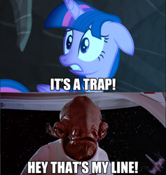Size: 1283x1354 | Tagged: safe, imported from derpibooru, twilight sparkle, alicorn, the cutie map, admiral ackbar, female, its a trap, male, meme, star wars, star wars: return of the jedi, twilight sparkle (alicorn)