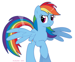 Size: 1831x1507 | Tagged: safe, artist:lullapiies, imported from derpibooru, rainbow dash, pegasus, pony, female, simple background, solo, spread wings, white background, wings