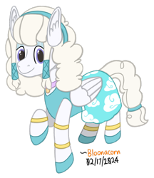 Size: 828x959 | Tagged: safe, artist:bloonacorn, imported from derpibooru, oc, oc:cloudy cushion, pegasus, clothes, dress, pegasus oc, simple background, transparent background, wings