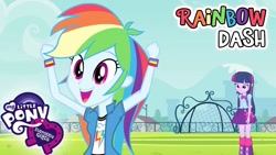 Size: 1280x720 | Tagged: safe, imported from ponybooru, rainbow dash, twilight sparkle, equestria girls