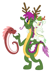 Size: 4167x5829 | Tagged: safe, artist:aleximusprime, imported from derpibooru, oc, oc only, oc:aster the dragon, oc:lily the dragon, oc:pansy the wyrm, dragon, eastern dragon, fanfic:my little sister is a dragon, antlers, big brother, brother and sister, dragoness, ears, eastern drake, ester dracos, facial hair, female, hair, little sister, long, long boi, long dragon, male, moustache, pet, siblings, simple background, transparent background, wyrm