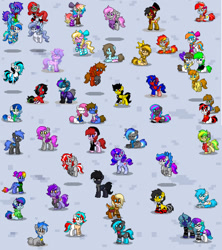 Size: 1920x2160 | Tagged: safe, artist:snowy starshine, imported from derpibooru, oc, oc:aurora starling, oc:bay breeze, oc:bing, oc:bizarre song, oc:blackjack, oc:blazey sketch, oc:breezy, oc:cinnamon lightning, oc:diamond azure, oc:flower popen, oc:frost night, oc:gleamy, oc:glitch, oc:inkwell stylus, oc:layla horizon, oc:littlepip, oc:littleshyfim, oc:lovers, oc:maple cake, oc:nyxie, oc:obabscribbler, oc:pastel, oc:pen doodle, oc:prince whateverer, oc:qular, oc:raven storm, oc:red, oc:red virus, oc:royal blues, oc:sammi, oc:snowy starshine, oc:specky, oc:starry snow, oc:sugar morning, oc:sweet shutter, oc:tridashie, oc:vixena, oc:wooden toaster, oc:zedwin, alicorn, bat pony, deer, earth pony, pegasus, pony, unicorn, fallout equestria, fallout equestria: project horizons, pony town, bow, clothes, fanfic art, flying, headphones, hoodie, jewelry, looking at each other, looking at someone, lying down, necklace, sitting, snow, socks, spread wings, wings