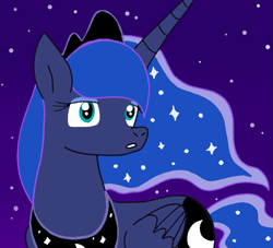 Size: 917x831 | Tagged: safe, artist:cmara, imported from derpibooru, princess luna, alicorn, pony, female, night, solo