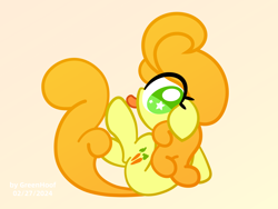 Size: 1920x1440 | Tagged: safe, artist:greenhoof, imported from derpibooru, carrot top, golden harvest, earth pony, pony, abstract background, solo, tongue out, vector