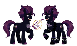 Size: 3373x2035 | Tagged: safe, artist:dixieadopts, imported from derpibooru, oc, oc:nightlight shadow, pony, unicorn, male, simple background, solo, spiked wristband, stallion, transparent background, wristband