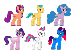 Size: 2048x1474 | Tagged: safe, artist:marybethemberjoy49-1, imported from derpibooru, hitch trailblazer, izzy moonbow, pipp petals, sunny starscout, zipp storm, earth pony, pegasus, unicorn, applejack (g5), female, fluttershy (g5), g5, male, mane five, mane six (g5), mare, misty brightdawn, pinkie pie (g5), rainbow dash (g5), rarity (g5), simple background, stallion, transparent background, twilight sparkle (g5)