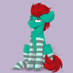 Size: 1000x1000 | Tagged: safe, artist:tragerchelle, imported from ponybooru, oc, oc only, pony, clothes, male, socks, stallion