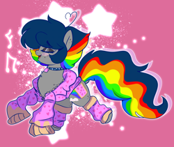 Size: 1802x1520 | Tagged: safe, artist:nyansockz, imported from derpibooru, oc, oc only, oc:poptart, earth pony, ahoge, earth pony oc, food, nyan cat, poptart, singing