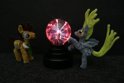 Size: 2000x1333 | Tagged: safe, alternate version, artist:malte279, imported from derpibooru, part of a set, derpy hooves, doctor whooves, time turner, chenille, chenille stems, chenille wire, craft, pipe cleaner sculpture, pipe cleaners, plasma ball