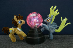 Size: 2000x1333 | Tagged: safe, alternate version, artist:malte279, imported from derpibooru, part of a set, derpy hooves, doctor whooves, time turner, chenille, chenille stems, chenille wire, craft, pipe cleaner sculpture, pipe cleaners, plasma ball