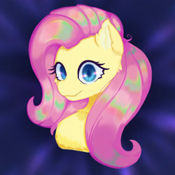 Size: 4000x4000 | Tagged: safe, artist:luanbang, imported from derpibooru, fluttershy, pegasus, pony, bust, chest fluff, female, looking at you, mare, portrait, simple background, solo