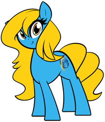 Size: 1227x1420 | Tagged: safe, artist:furrgroup, imported from derpibooru, oc, oc:internet explorer, earth pony, pony, ask internet explorer, browser ponies, female, internet explorer, mare, simple background, solo, white background