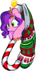 Size: 1088x2160 | Tagged: safe, artist:epicvon, artist:mochi_nation, editor:chssam, imported from derpibooru, pipp petals, pegasus, pony, candy, candy cane, christmas, christmas stocking, diadem, female, food, g5, high res, holiday, jewelry, manepxls, mare, open mouth, pipp is short, pipp is smol, pixel art, pxls.space, regalia, simple background, smol, solo, transparent background, unshorn fetlocks