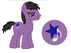 Size: 1600x1200 | Tagged: safe, artist:princessstar022, artist:selenaede, imported from derpibooru, oc, oc only, oc:brutus, earth pony, pony, base used, male, offspring, parent:octavia melody, simple background, solo, stallion, white background