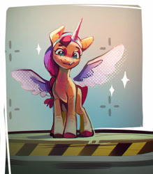 Size: 2480x2834 | Tagged: safe, artist:annna markarova, imported from derpibooru, sunny starscout, pony, female, g5, looking at you, smiling, solo, solo female