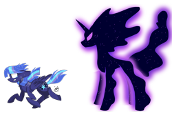 Size: 1900x1267 | Tagged: safe, alternate version, artist:gallantserver, imported from derpibooru, tantabus, oc, oc:nyx (gallantserver), pegasus, pony, running, simple background, transparent background