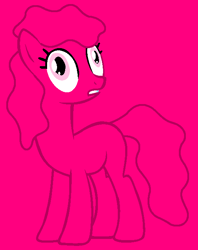 Size: 538x680 | Tagged: safe, artist:ivuiadopts, artist:spitfirethepegasusfan39, earth pony, pony, adult blank flank, base used, blank flank, grin, male, mr. jelly, mr. men, mr. men little miss, pink background, ponified, scared, simple background, smiling, solo, stallion