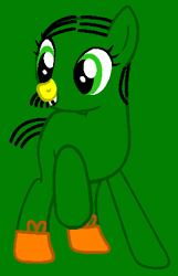 Size: 298x463 | Tagged: safe, artist:jazzthetwilightgaia, artist:spitfirethepegasusfan39, earth pony, pony, adult blank flank, base used, blank flank, clothes, facial hair, green background, male, moustache, mr. fussy, mr. men, mr. men little miss, ponified, shoes, short hair, short mane, short tail, simple background, smiling, sneakers, solo, stallion, talking