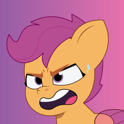 Size: 900x900 | Tagged: safe, artist:prixy05, imported from derpibooru, scootaloo, pegasus, pony, bust, female, filly, foal, g4 to g5, g5, generation leap, gradient background, my little pony: tell your tale, portrait, solo