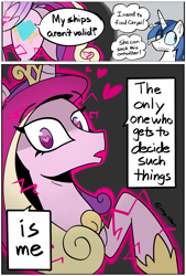 Size: 1985x2944 | Tagged: safe, artist:icey, imported from derpibooru, princess cadance, shining armor, alicorn, pony, unicorn, butt, comic, dialogue, hearts and hooves day, plot, princess of love, princess of shipping, seven deadly sins, speech bubble