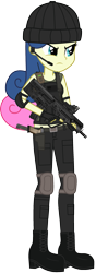 Size: 991x2817 | Tagged: safe, artist:edy_january, artist:phucknuckl, edit, imported from derpibooru, vector edit, bon bon, sweetie drops, human, equestria girls, equestria girls series, angry, armor, assault rifle, black pants, body armor, boots, bullpup, call of duty, call of duty: warzone, cap, clothes, combat knife, denim, equipment, gears, glock 18, glock 18c, gloves, gun, handgun, hat, jeans, knife, machine pistol, military, mtar-21, pants, pistol, rifle, shirt, shoes, simple background, soldier, solo, special forces, tactical vest, tanktop, tar-21, tarvor-21, task forces 141, transparent background, united states, vector, vest, weapon