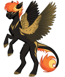 Size: 1280x1516 | Tagged: safe, artist:pixelberrry, imported from derpibooru, oc, oc only, oc:firecracker, pegasus, pony, female, mare, simple background, slender, solo, thin, transparent background