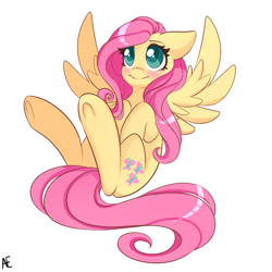 Size: 1600x1600 | Tagged: safe, artist:spittfireart, imported from derpibooru, part of a set, fluttershy, pegasus, pony, blushing, colored pupils, cute, eyebrows, female, mare, shyabetes, signature, simple background, smiling, solo, spread wings, underhoof, white background, wings