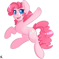 Size: 1600x1600 | Tagged: safe, artist:spittfireart, imported from derpibooru, part of a set, pinkie pie, earth pony, pony, colored pupils, cute, diapinkes, eyebrows, female, looking at you, mare, open mouth, open smile, signature, simple background, smiling, smiling at you, solo, white background