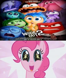 Size: 1948x2294 | Tagged: safe, artist:questphillips, edit, edited screencap, imported from twibooru, screencap, pinkie pie, the ticket master, anger (inside out), anxiety (inside out), cute, diapinkes, disgust (inside out), disney, embarrassment (inside out), emotions, ennui (inside out), envy (inside out), excited, fear (inside out), image, inside out, inside out 2, joy (inside out), needs more jpeg, pixar, poster, sadness (inside out), smiling, starry eyes, wingding eyes