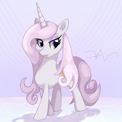 Size: 1600x1600 | Tagged: safe, artist:swasfews, imported from derpibooru, fleur-de-lis, pony, unicorn, concave belly, female, horn, mare, simple background, solo