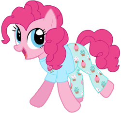 Size: 863x806 | Tagged: safe, artist:rydersimmer, imported from derpibooru, pinkie pie, earth pony, clothes, female, pajamas, simple background, sleepover, solo, transparent background