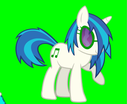 Size: 849x701 | Tagged: safe, artist:alethila, imported from derpibooru, dj pon-3, vinyl scratch, fighting is magic, blue mane, blue tail, cd, fighting is magic aurora, glasses, green background, simple background, tail