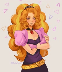 Size: 2369x2748 | Tagged: safe, artist:kaikuwi, imported from derpibooru, adagio dazzle, human, equestria girls, rainbow rocks, crossed arms, female, high res, solo