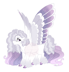 Size: 3600x3800 | Tagged: safe, artist:gigason, imported from derpibooru, oc, oc only, oc:silver sky, pegasus, pony, cloven hooves, colored wings, female, magical lesbian spawn, mare, multicolored wings, obtrusive watermark, offspring, parent:inky rose, parent:princess celestia, simple background, solo, transparent background, unshorn fetlocks, watermark, wings