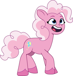 Size: 969x1018 | Tagged: safe, artist:prixy05, imported from derpibooru, pinkie pie (g3), earth pony, pony, female, g3, g3 to g5, g5, generation leap, mare, my little pony: tell your tale, simple background, solo, transparent background, vector