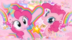 Size: 1200x671 | Tagged: safe, edit, imported from derpibooru, pinkie pie, earth pony, colorful, female, rainbows