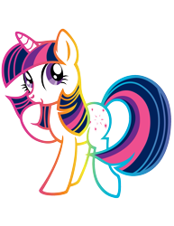 Size: 1583x2048 | Tagged: safe, imported from derpibooru, twilight sparkle, pony, unicorn, cute, female, horn, mare, official, rainbow outlines, raised hoof, simple background, smiling, solo, stock vector, transparent background, unicorn twilight, vector, zazzle