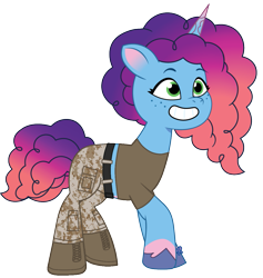 Size: 1059x1118 | Tagged: safe, artist:edy_january, artist:prixy05, edit, imported from derpibooru, vector edit, pony, unicorn, belt, boots, clothes, delta forces, g5, horn, military, military pants, military pony, military uniform, misty brightdawn, my little pony: tell your tale, shirt, shoes, simple background, soldier, soldier pony, solo, special forces, transparent background, uniform, us army, vector