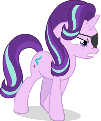 Size: 5454x6528 | Tagged: safe, artist:filmbrony, imported from derpibooru, starlight glimmer, twilight sparkle, unicorn, alternate universe, disguise, eyepatch, eyepatch (disguise), female, horn, mare, marvel, nick fury, simple background, solo, transparent background, vector