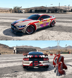 Size: 992x1080 | Tagged: safe, artist:snowy starshine, imported from derpibooru, oc, oc only, oc:lovers, bat pony, pony, airfield, car, looking back, mountain, mountain range, need for speed, sky, spread wings, wings