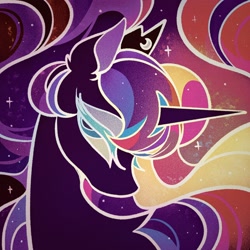 Size: 2048x2048 | Tagged: safe, artist:tkotu1, imported from derpibooru, princess luna, alicorn, pony, bust, female, mare, solo