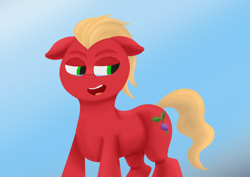 Size: 3508x2480 | Tagged: safe, artist:samenandsam, imported from derpibooru, sprout cloverleaf, earth pony, pony, crying, g5, looking back, male, open mouth, solo, stallion