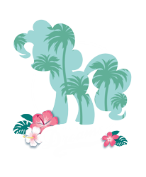 Size: 1686x2048 | Tagged: safe, imported from derpibooru, part of a set, pinkie pie, earth pony, pony, design, english, female, flower, hibiscus, leaves, mare, monstera, official, palm tree, shirt design, silhouette, simple background, solo, text, transparent background, tree, vector, zazzle