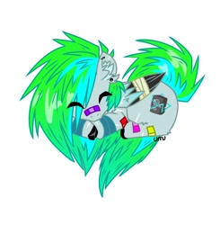 Size: 744x760 | Tagged: safe, artist:cyb3r_g0rex, imported from derpibooru, oc, oc only, pegasus, pony, heart pony, pegasus oc, sleeping, solo, wings