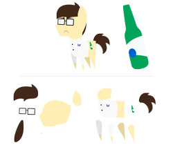 Size: 4882x4350 | Tagged: safe, artist:estories, imported from derpibooru, earth pony, pony, absurd resolution, alcohol, angry video game nerd, beer, beer bottle, bottle, drink, glasses, male, pointy ponies, ponified, simple background, solo, stallion, transparent background