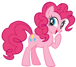 Size: 10271x9083 | Tagged: artist needed, safe, imported from derpibooru, pinkie pie, earth pony, pony, absurd resolution, cheerful, cutie mark, element of laughter, female, happy, laughing, looking at you, png, ponytail, simple background, smiling, smiling at you, solo, standing, talking, transparent background, vector