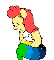 Size: 3023x3351 | Tagged: safe, artist:professorventurer, imported from derpibooru, oc, oc only, oc:power star, pegasus, pony, butt, plot, rule 85, sad, simple background, slouching, solo, super mario 64, super mario bros., vent art, white background