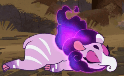 Size: 586x362 | Tagged: safe, imported from derpibooru, them's fightin' herds, animated, community related, eyes closed, female, game screencap, gif, nidra (tfh), sleeping, solo, tapir