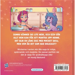 Size: 600x600 | Tagged: safe, imported from derpibooru, izzy moonbow, sunny starscout, earth pony, unicorn, 2d, book, cover, egmont, g5, happy, horn, kitchen, official, smiling, sweden, swedish